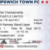 Ipswich Town v Newcastle United Ticket