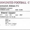 West Ham United v West Bromwich Albion Ticket